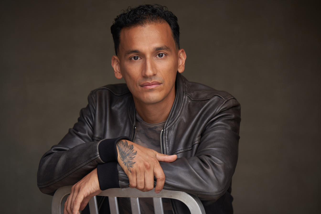 Goya Robles — leather jacket portrait