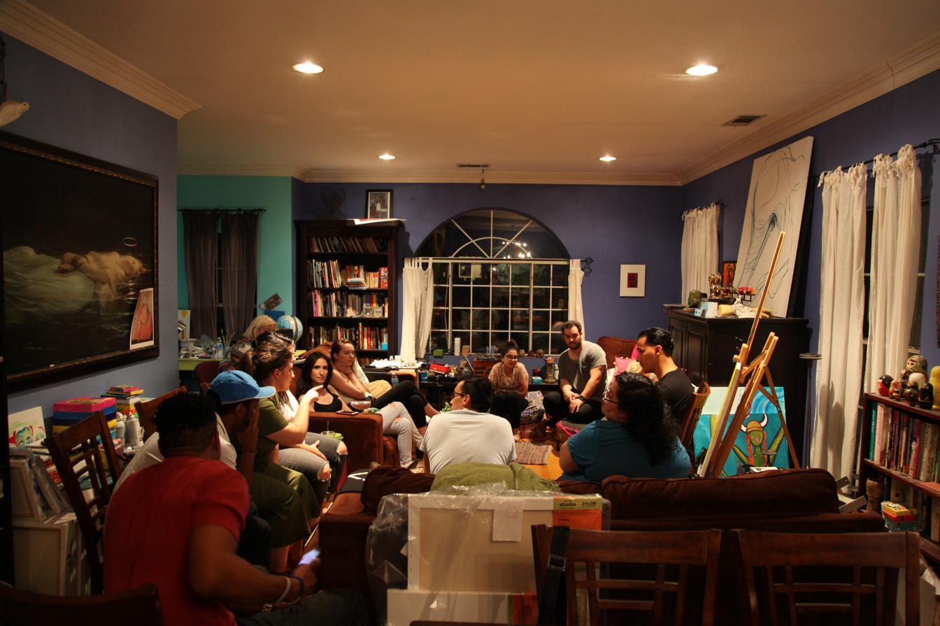 Paint The Mic — the room, seated and watching