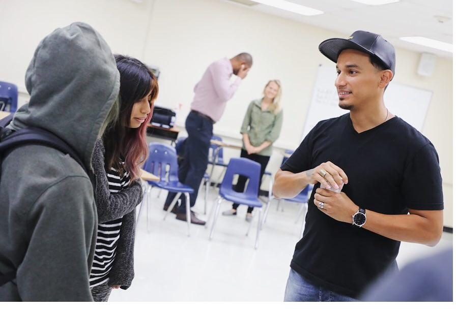 Goya Robles leading a studio workshop